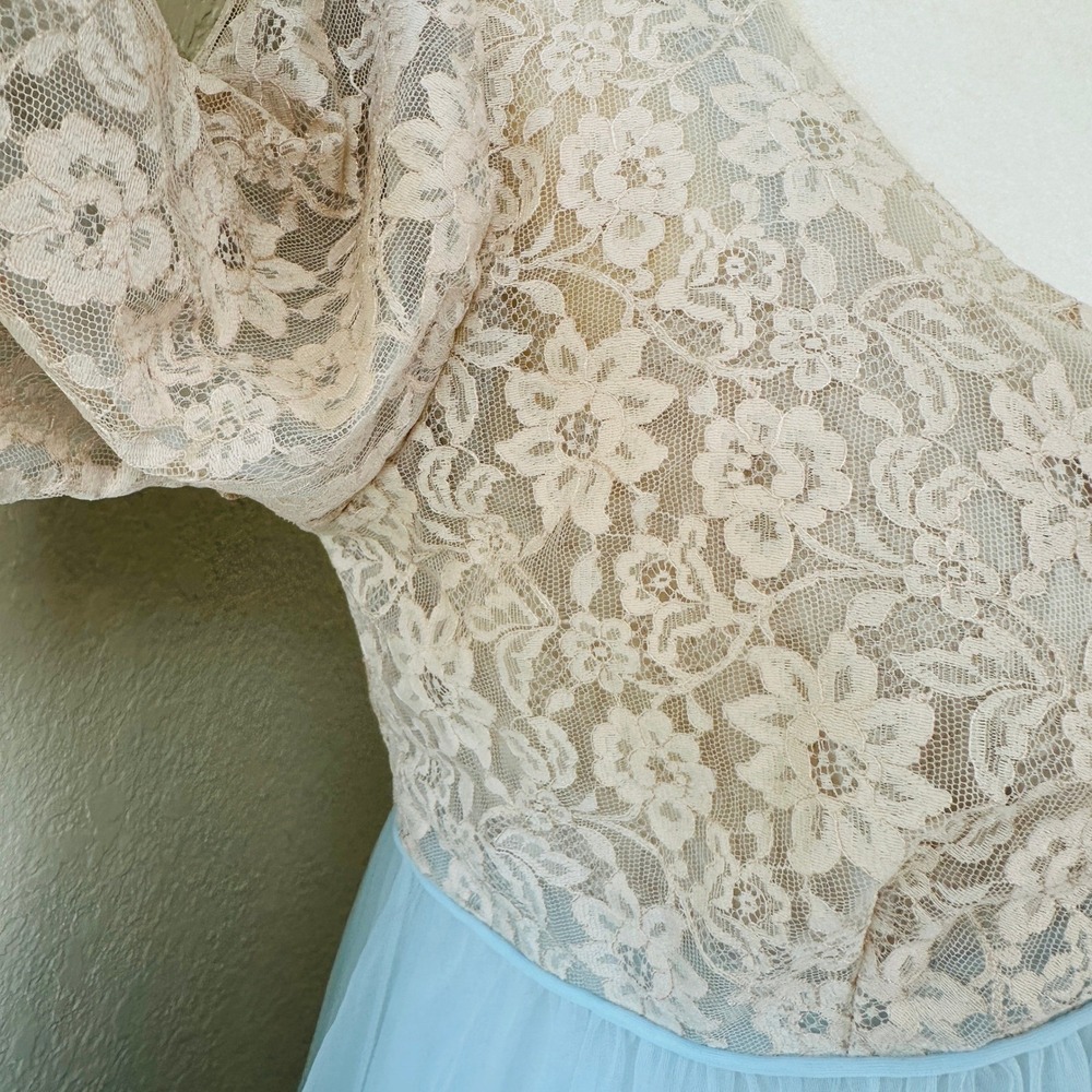 Lisette AL Sterling Vintage‎ Lingerie Gown Maxi Dress Women 38 Romantic Elegant - Picture 12 of 16